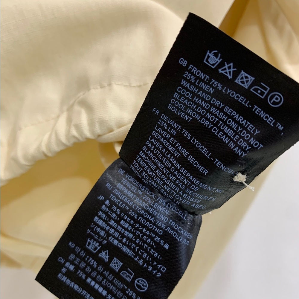 Toteme Light Yellow Drawstring-Hem Button Down Shirt - Picture 4 of 9